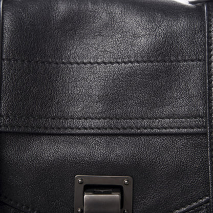 Proenza Schouler Lambskin Tiny Fringe Lux PS1 Satchel Black 7 of 9
