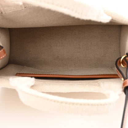 Celine Canvas Small Cabas Thais Ecru Black 5 of 12
