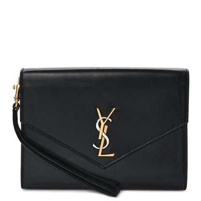 Saint Laurent Nappa Monogram Cassandre Flap Pouch Black 1 of 8