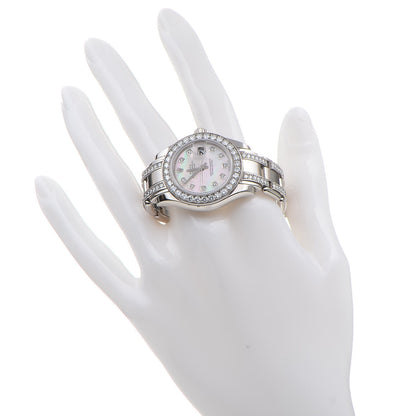 Rolex 18K White Gold Diamond Mother of Pearl 29mm Pearlmaster Datejust Watch 80299 2 of 8