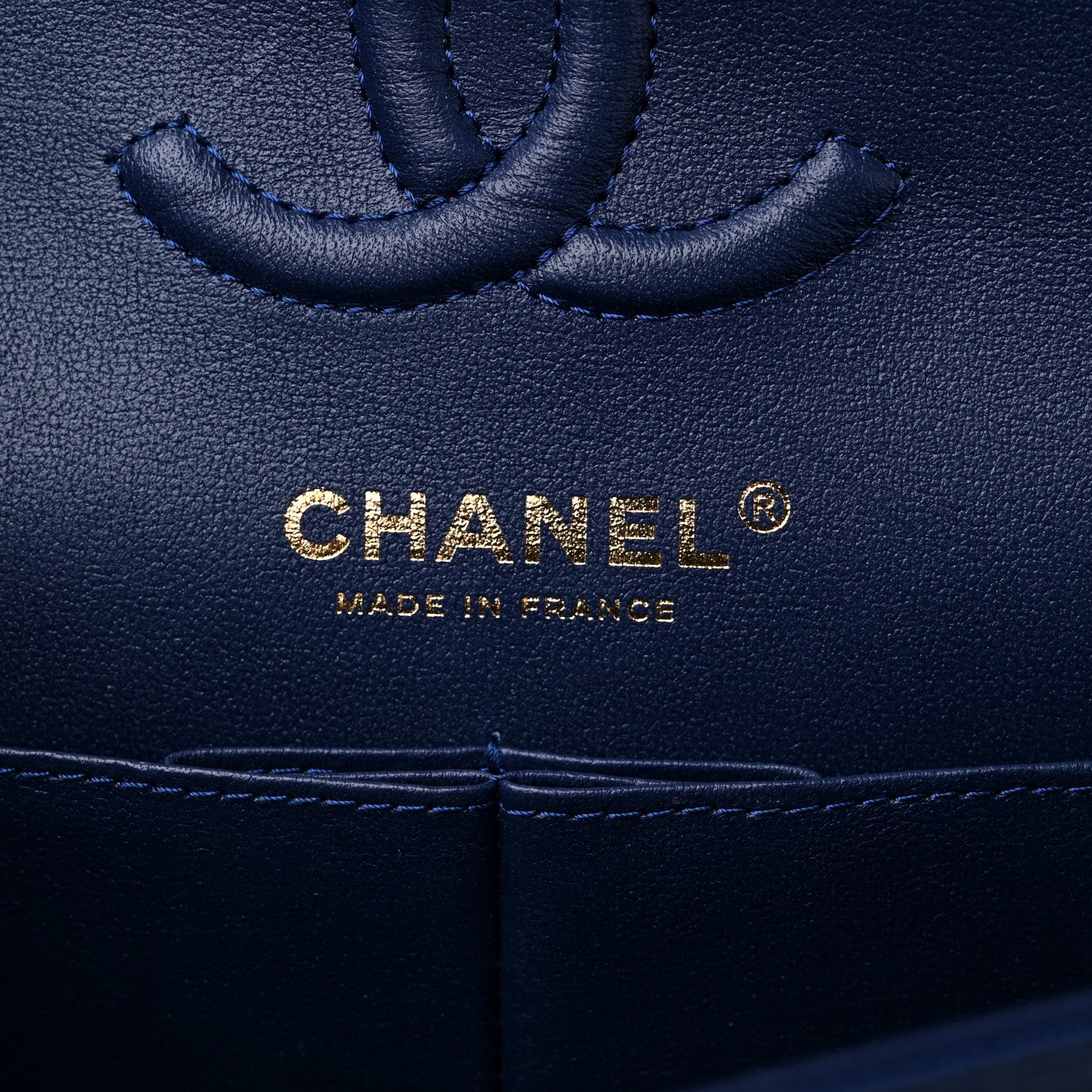Chanel Caviar Quilted Small Double Flap Navy 6 of 13