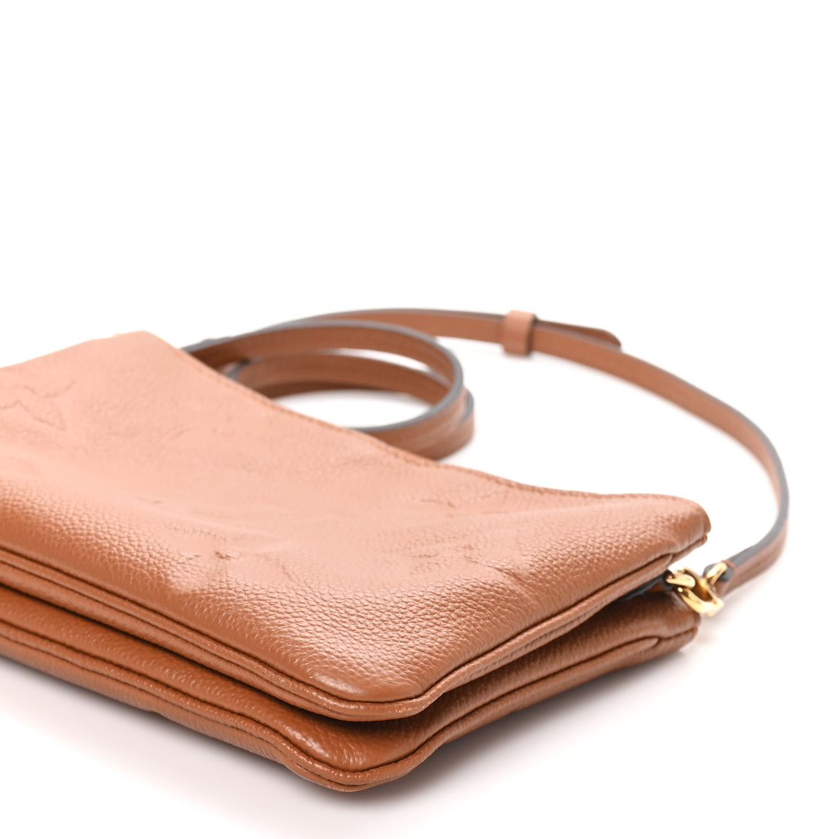 Empreinte Monogram Giant Double Zip Pochette Caramel