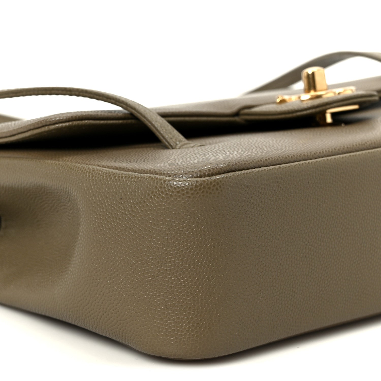 Chanel Shiny Caviar Preppy Coco Small Flap Dark Khaki 9 of 11