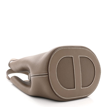 Hermes Taurillon Clemence Swift In-The-Loop 18 Bag Etoupe 4 of 10