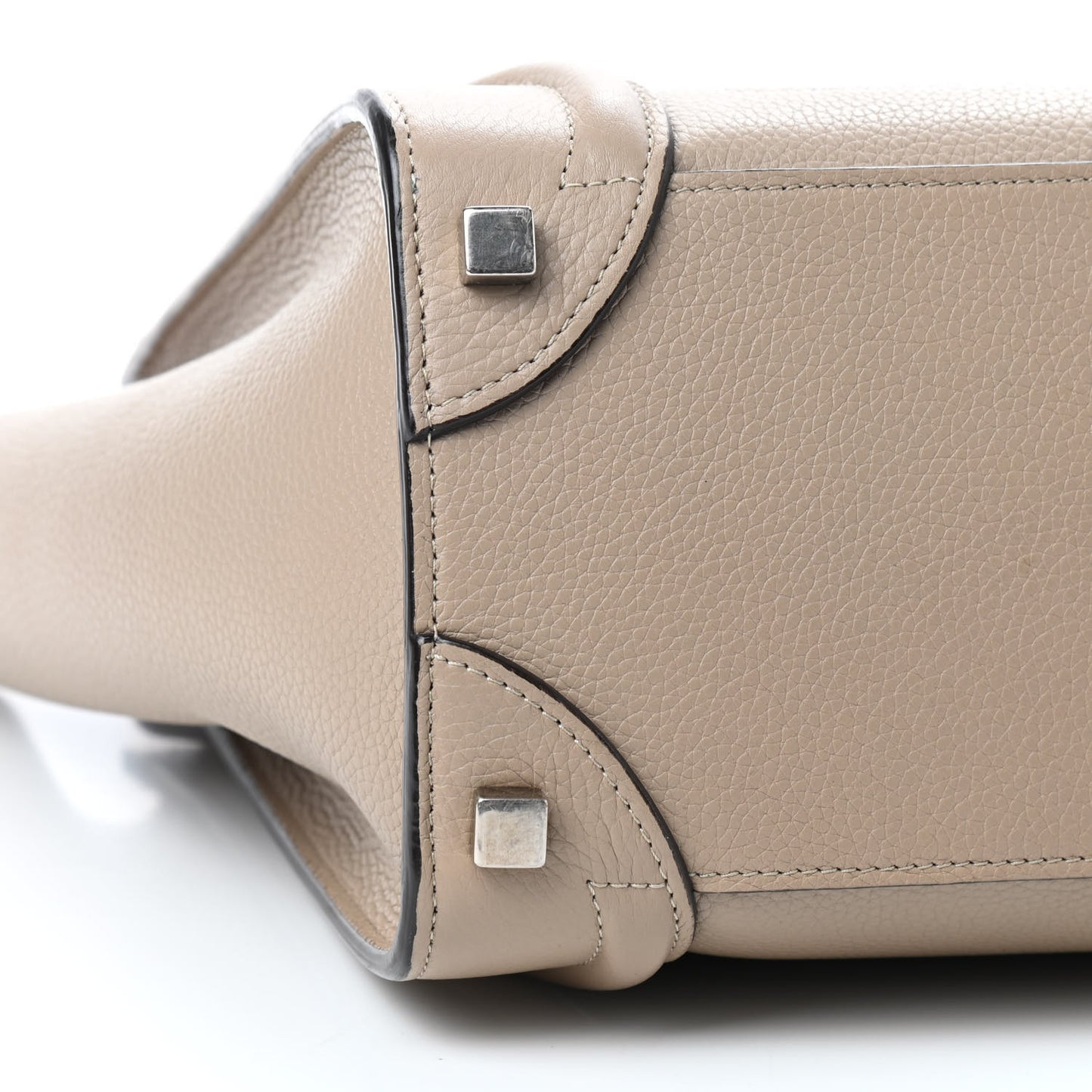 Drummed Calfskin Micro Luggage Dune
