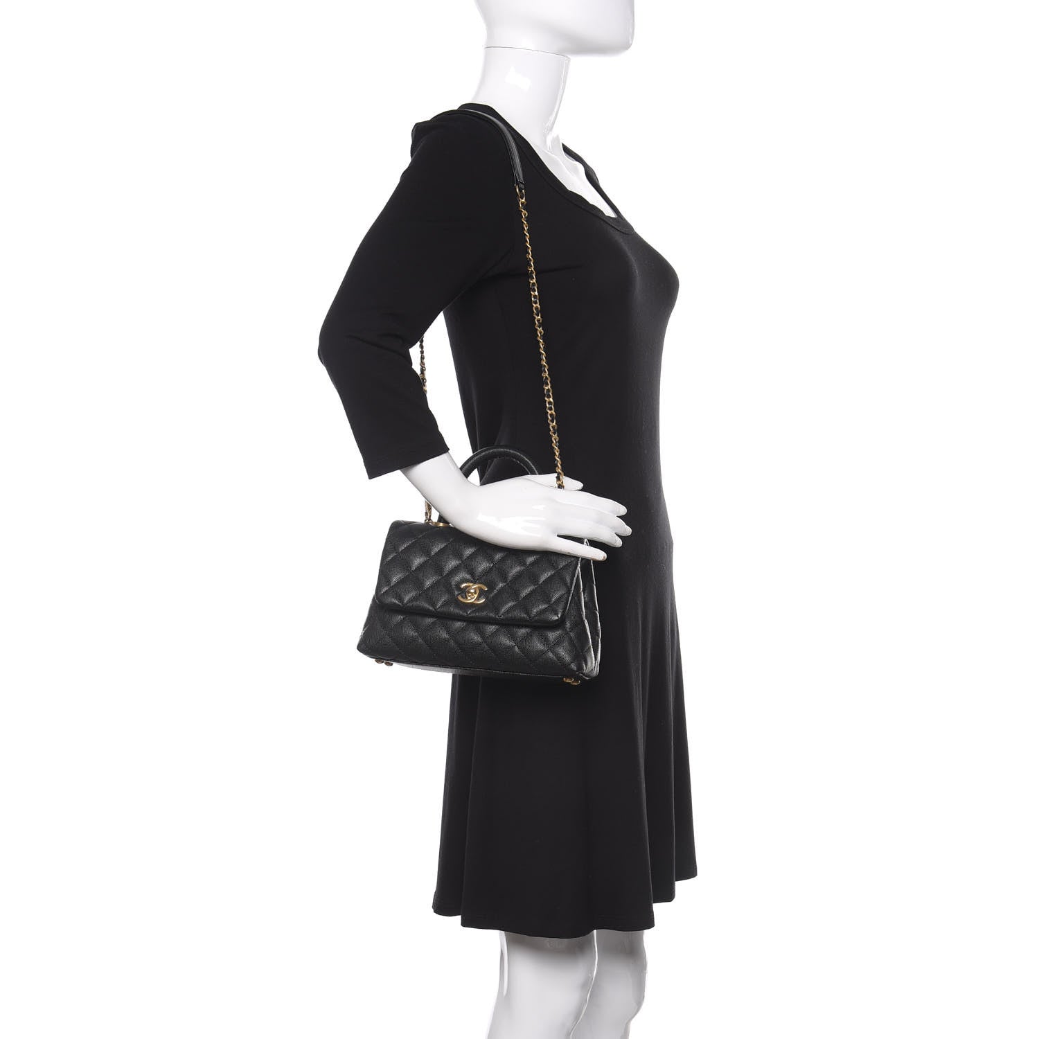 Chanel Caviar Quilted Mini Coco Handle Flap Black 2 of 11