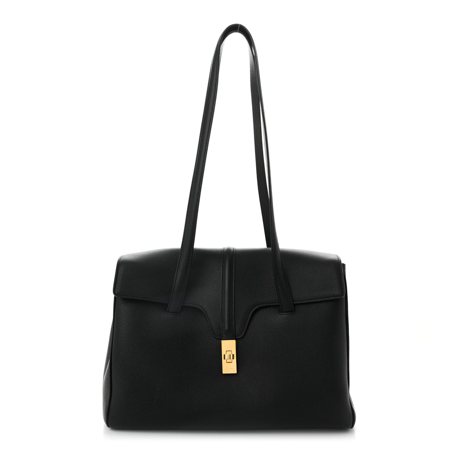 Supple Grained Calfskin Medium Soft 16 Bag Black