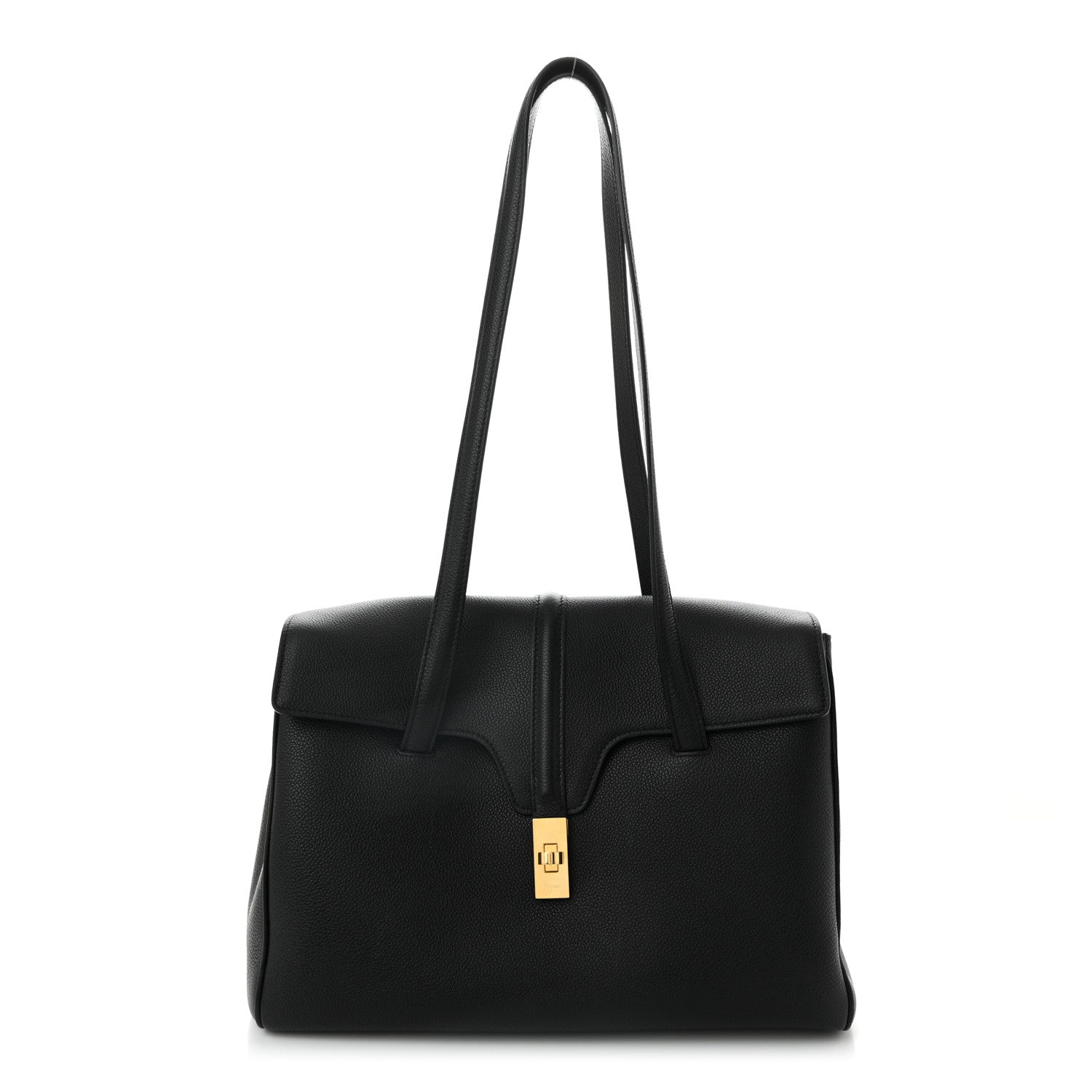 Celine Supple Grained Calfskin Medium Soft 16 Bag Black 1 of 9