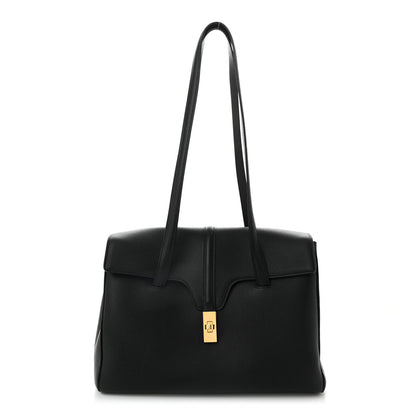 Celine Supple Grained Calfskin Medium Soft 16 Bag Black 1 of 9