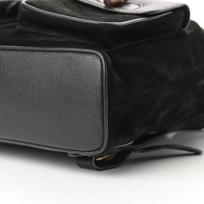 Gucci Suede Bamboo Backpack Black 10 of 10