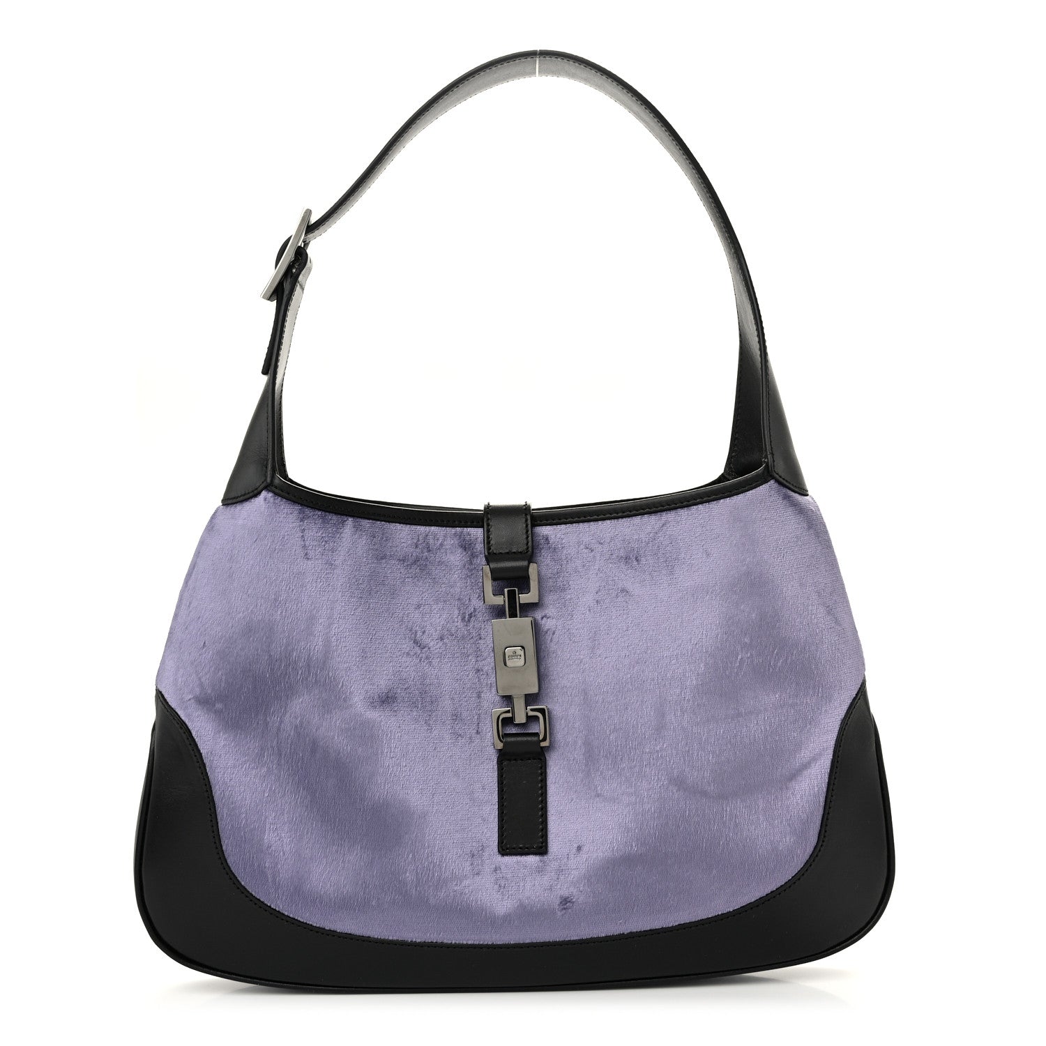 Gucci Velvet Calfskin Small Jackie O Hobo Light Purple Black 1 of 11
