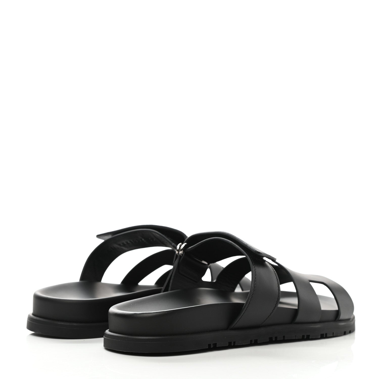 Hermes Calfskin Womens Chypre Sandals 39 Black 4 of 10