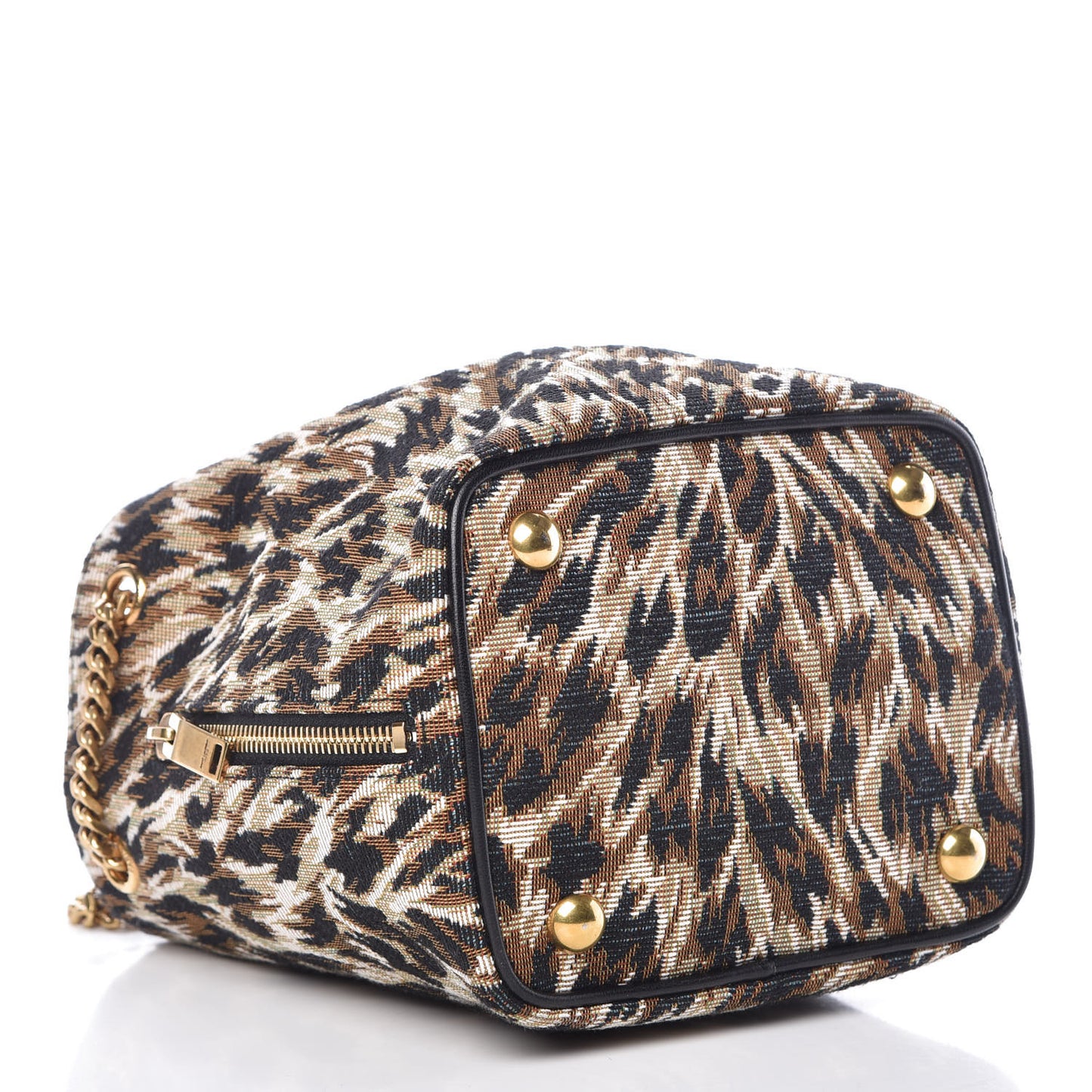 Jaquard Leopard Baby Emmanuelle Bucket Bag