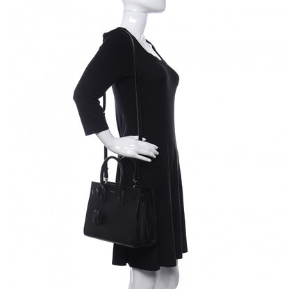 Saint Laurent Grained Calfskin Baby Sac De Jour Black 2 of 9