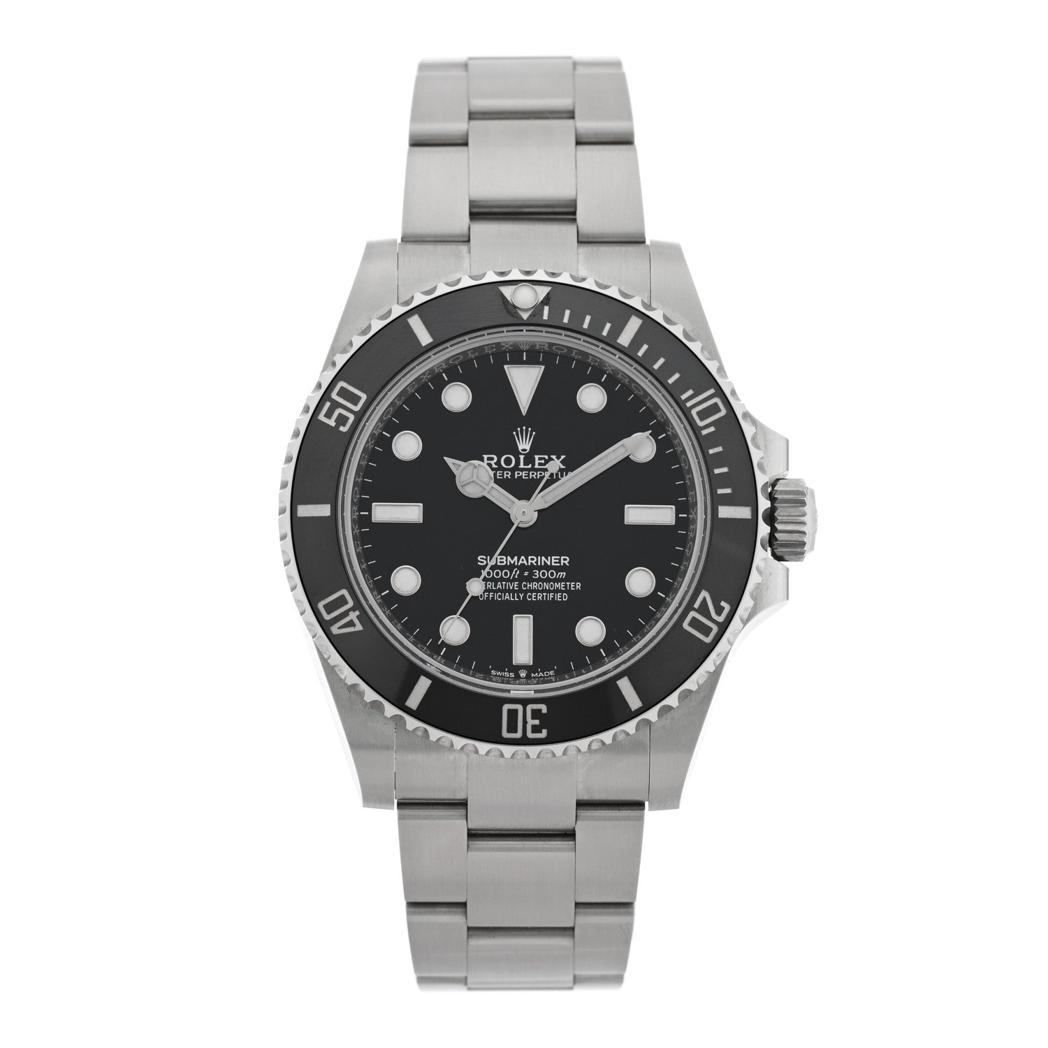 Rolex Stainless Steel 41mm Oyster Perpetual Submariner Watch Black 124060 1 of 5