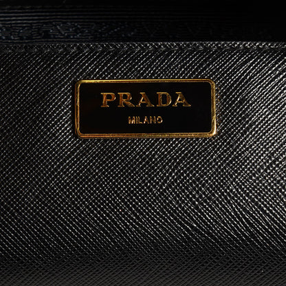 Prada Saffiano Lux Medium Double Zip Tote Nero Black 6 of 11