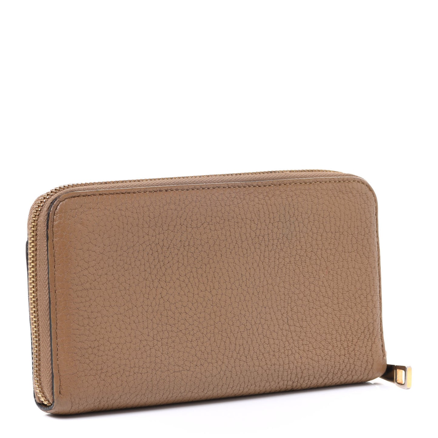 Grained Lambskin Drew Long Wallet with Flap Nut