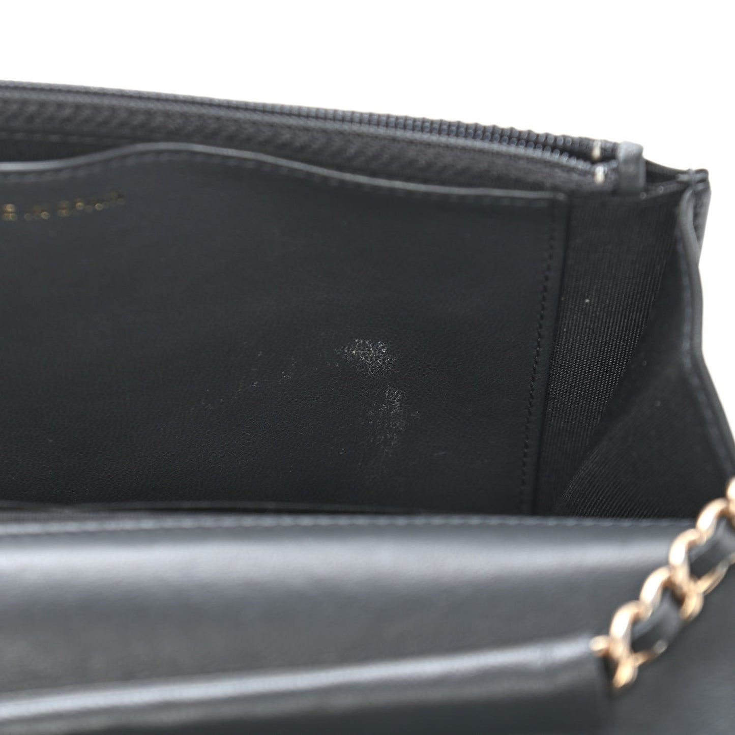 Lambskin Timeless CC Wallet On Chain WOC Grey