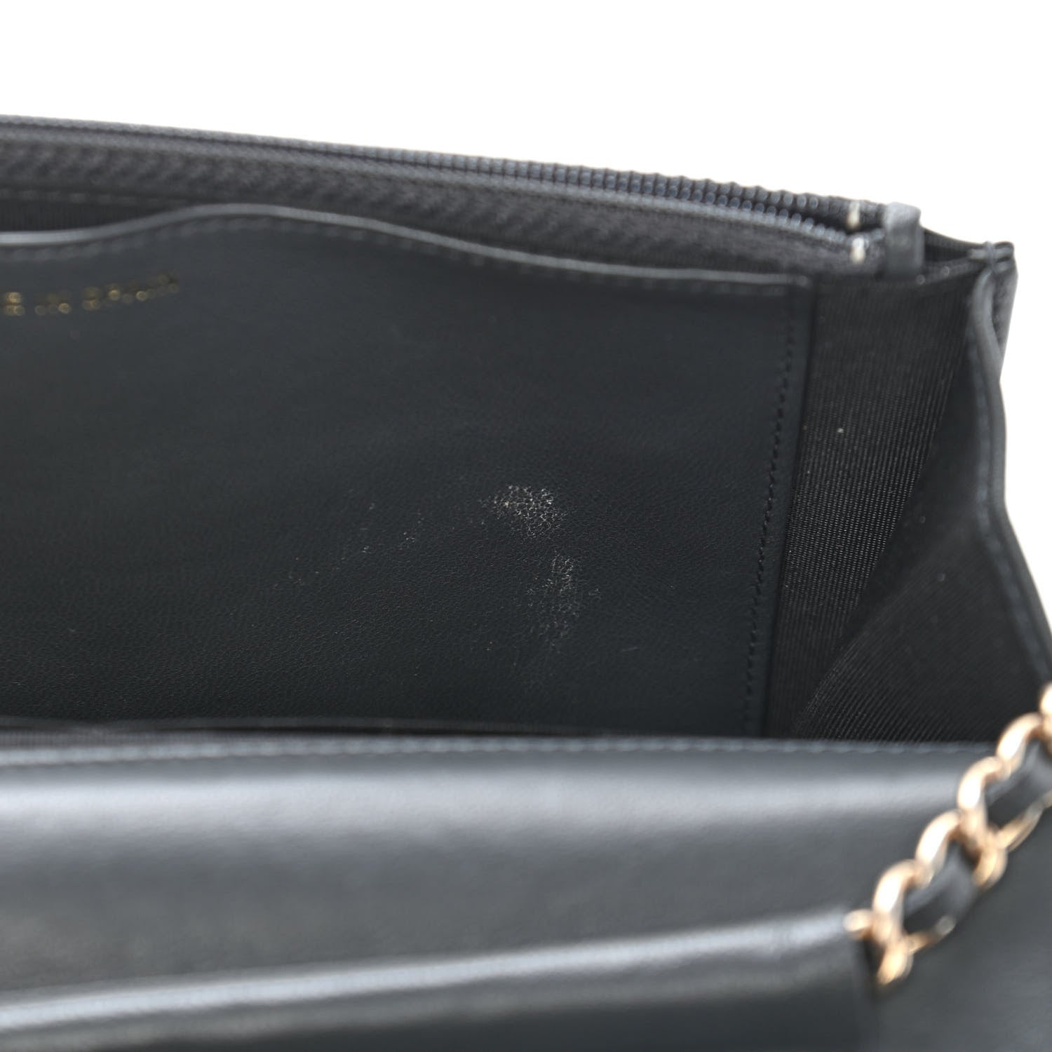 Chanel Lambskin Timeless CC Wallet On Chain WOC Grey 12 of 12