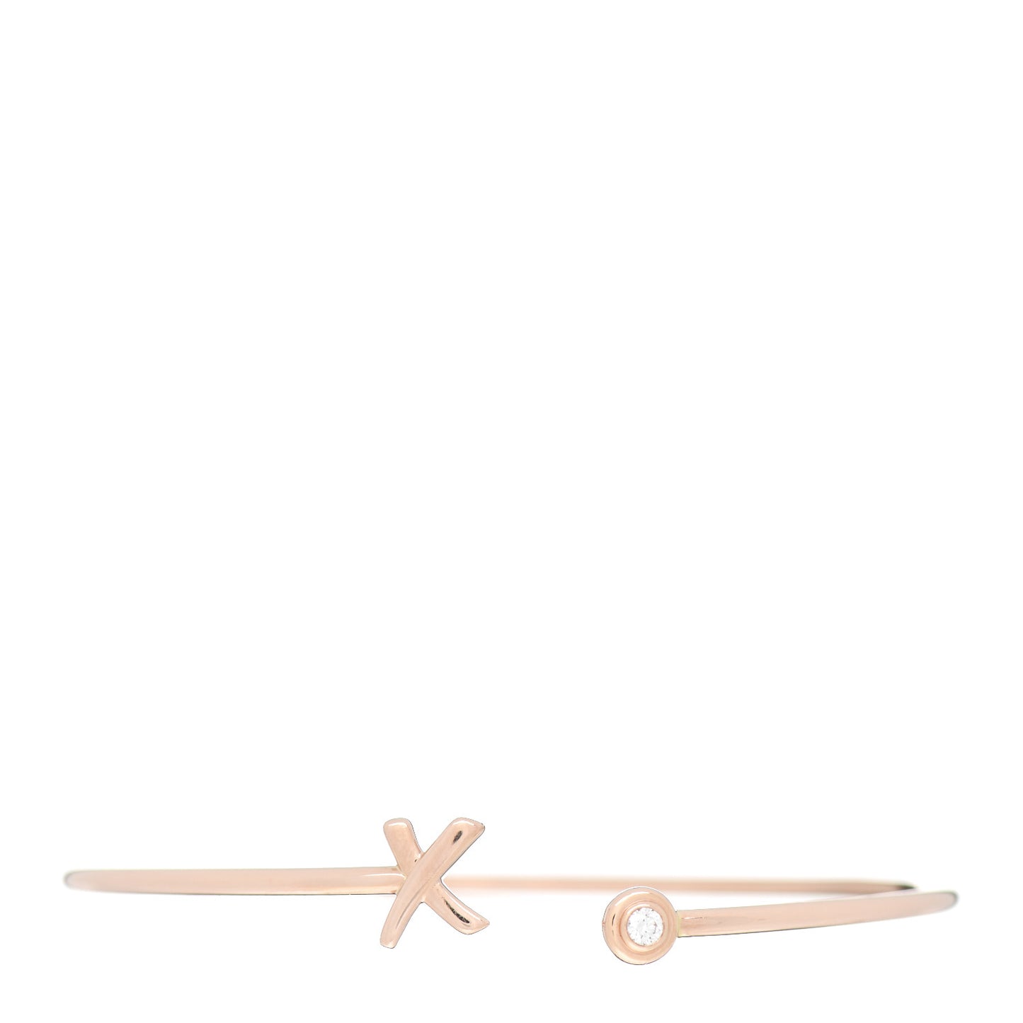 18K Rose Gold Diamond Paloma's Graffiti X Wire Bracelet