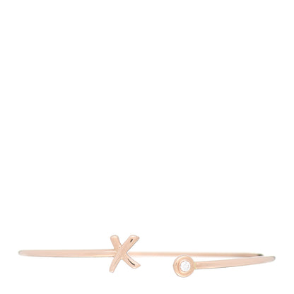 Tiffany 18K Rose Gold Diamond Paloma's Graffiti X Wire Bracelet 1 of 4