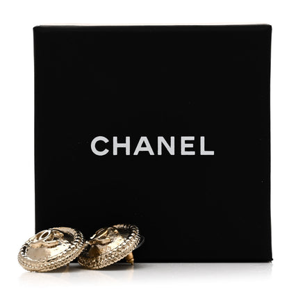 Chanel Metal CC Button Earrings Gold 5 of 5