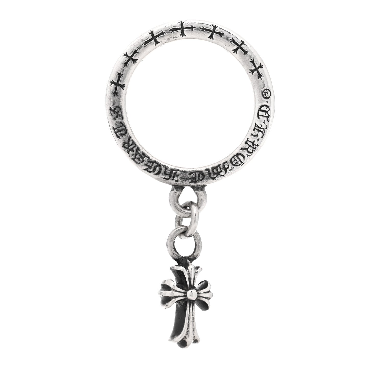 Sterling Silver Cross Charm Ring 50 5.25