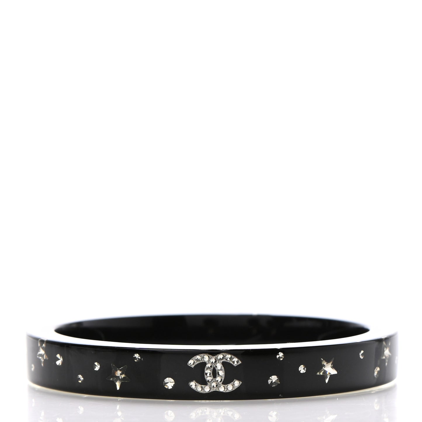 Resin Crystal CC Bangle Black