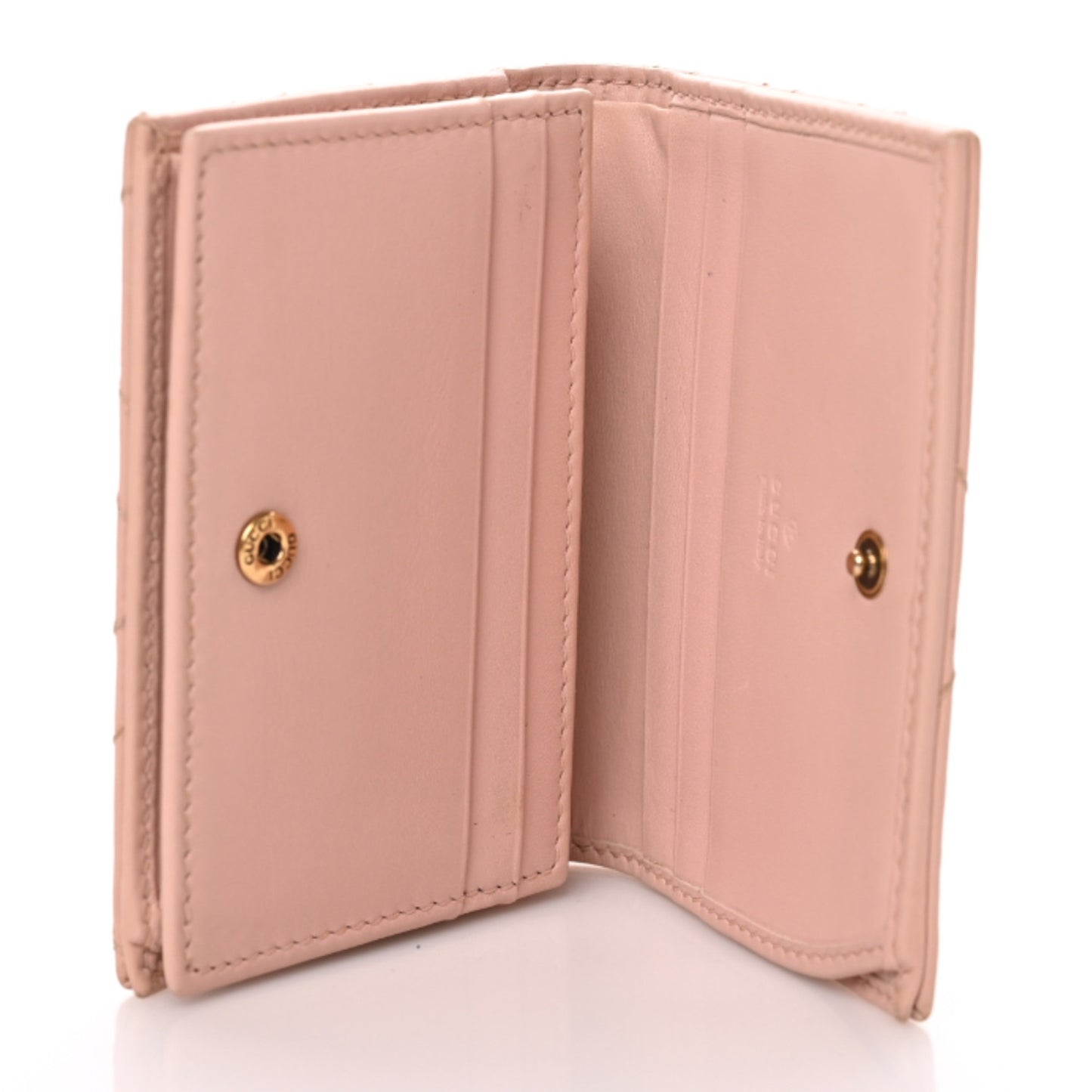 Calfskin Matelasse GG Marmont Card Case Wallet Perfect Pink