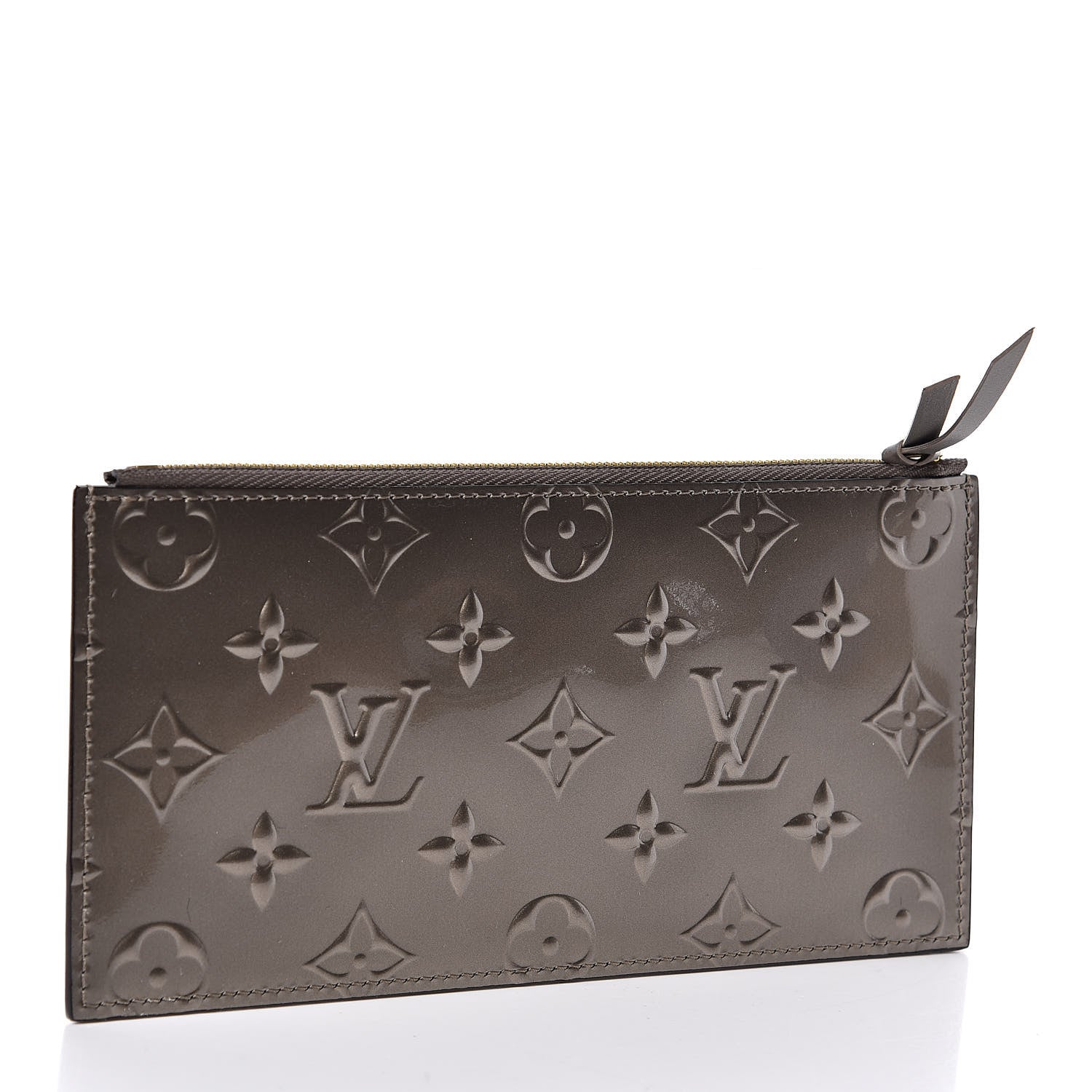 Louis Vuitton Vernis Felicie Chain Wallet Zippered Insert Champagne Metallise 3 of 6