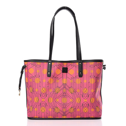 MCM Visetos Medium Reversible Liz Shopper Tote Pink 4 of 20