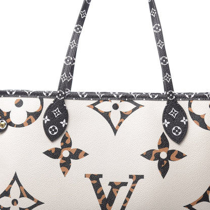 Louis Vuitton Monogram Giant Jungle Neverfull MM Ivory 8 of 11