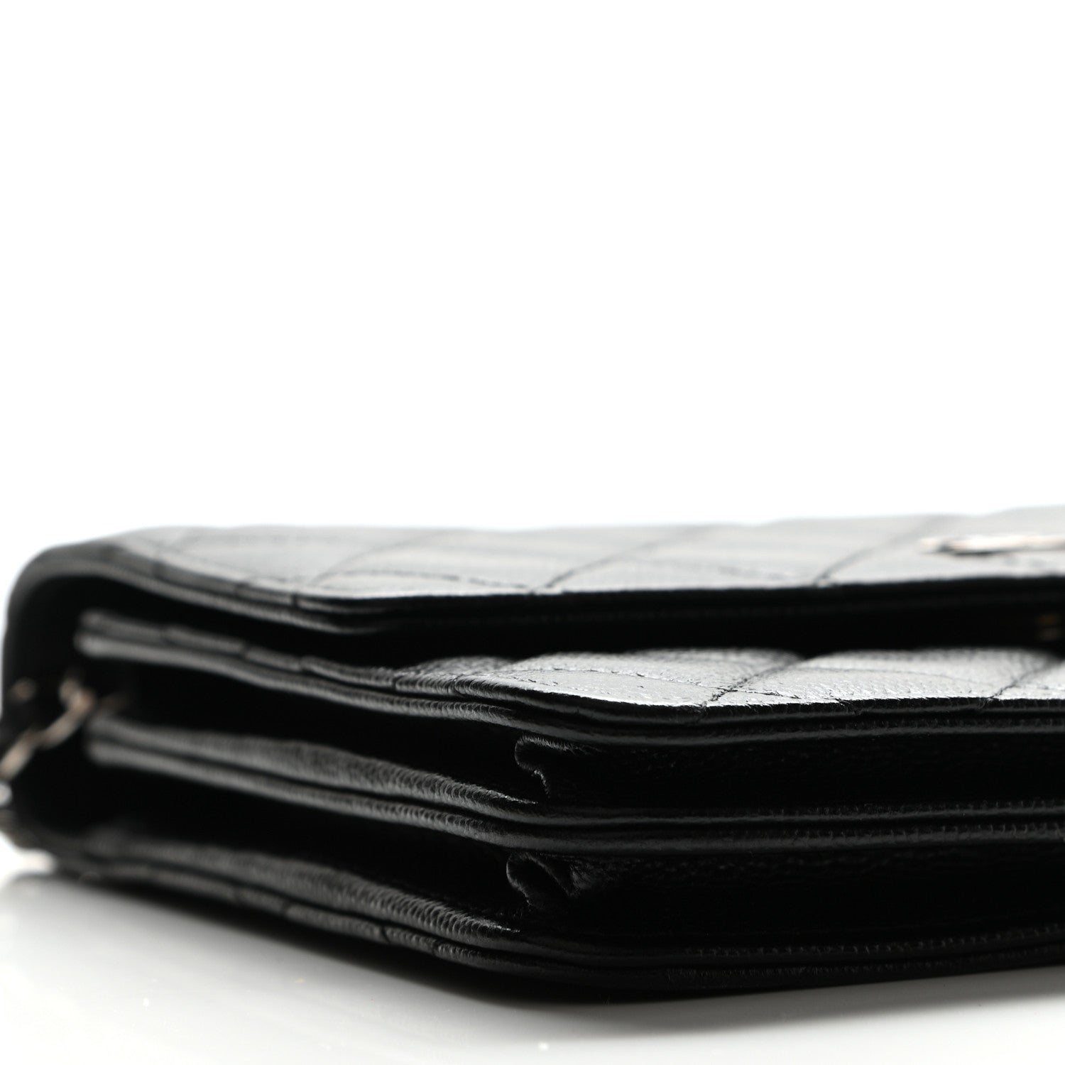 Chanel Caviar Quilted Square Wallet On Chain WOC Black 10 of 12