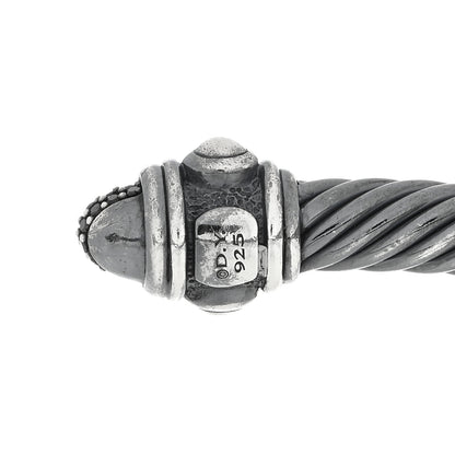David Yurman Darkened Sterling Silver Black Diamond 5mm Renaissance Bracelet 3 of 3