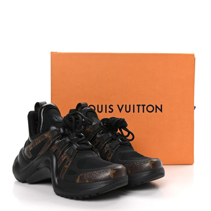 Louis Vuitton Calfskin Patent Monogram LV Archlight Sneakers 38 Black 9 of 9