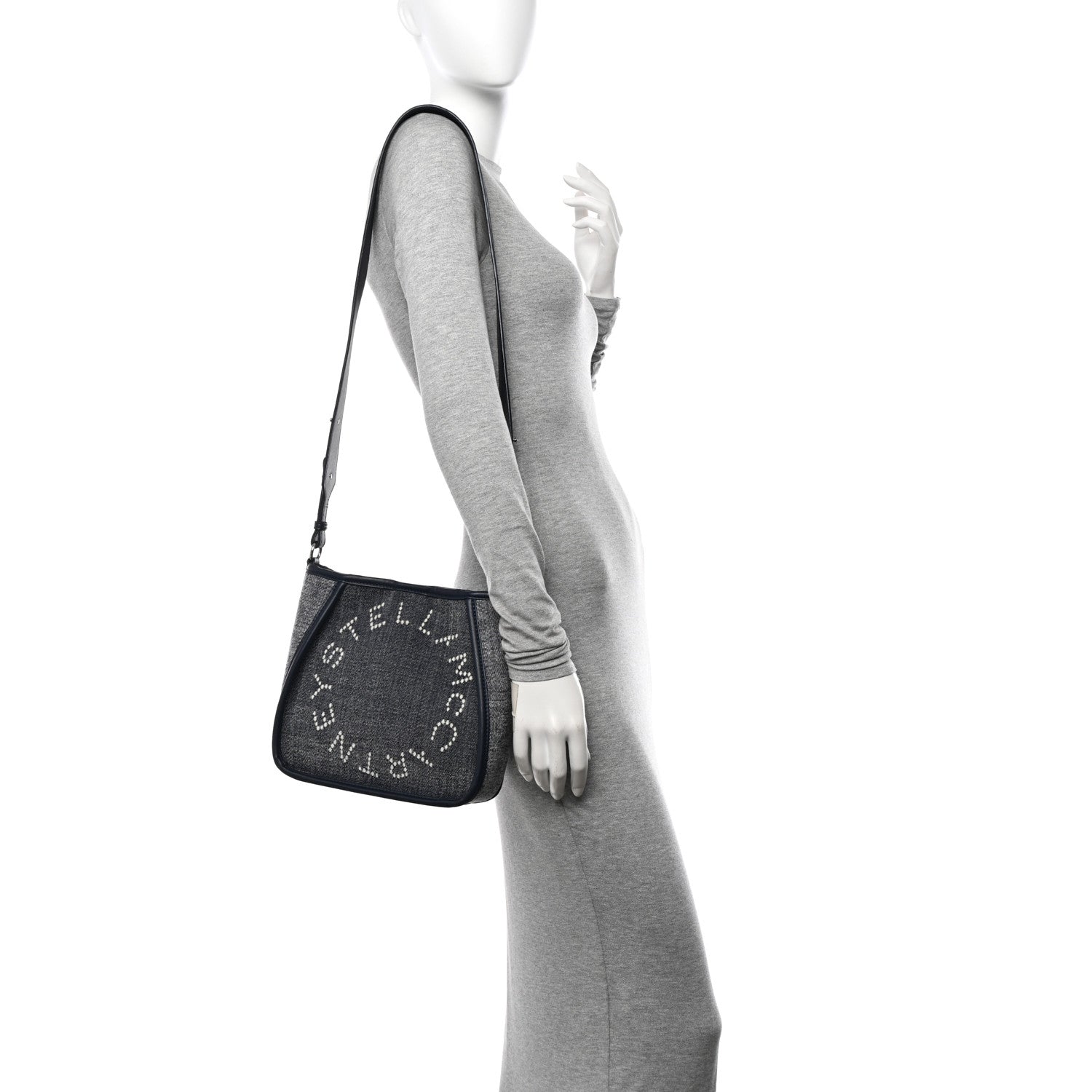 Stella McCartney Eco Alter Denim Logo Mini Crossbody Blue 2 of 12