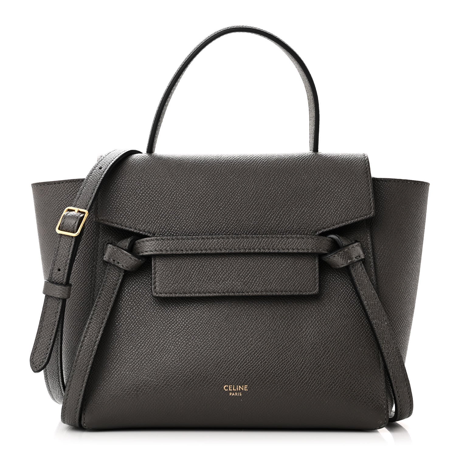 Celine Grained Calfskin Nano Belt Bag Grey 1 of 10
