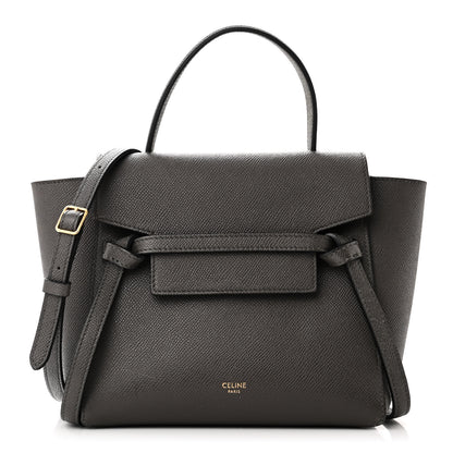 Celine Grained Calfskin Nano Belt Bag Grey 1 of 10