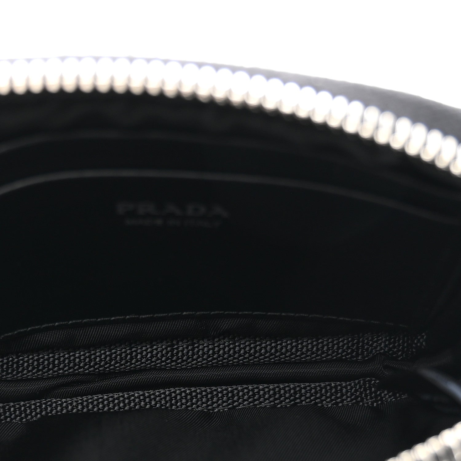 Prada Tessuto Nylon Compact Zip Around Coin Pouch Black 5 of 8