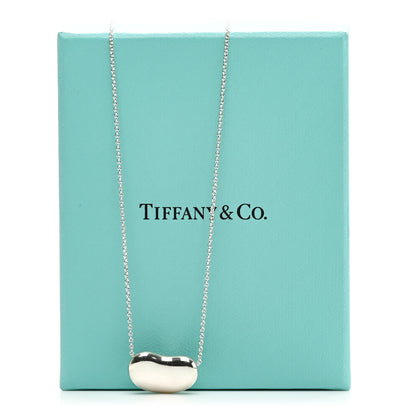 Tiffany Sterling Silver 18mm Elsa Peretti Bean Pendant Necklace 5 of 5