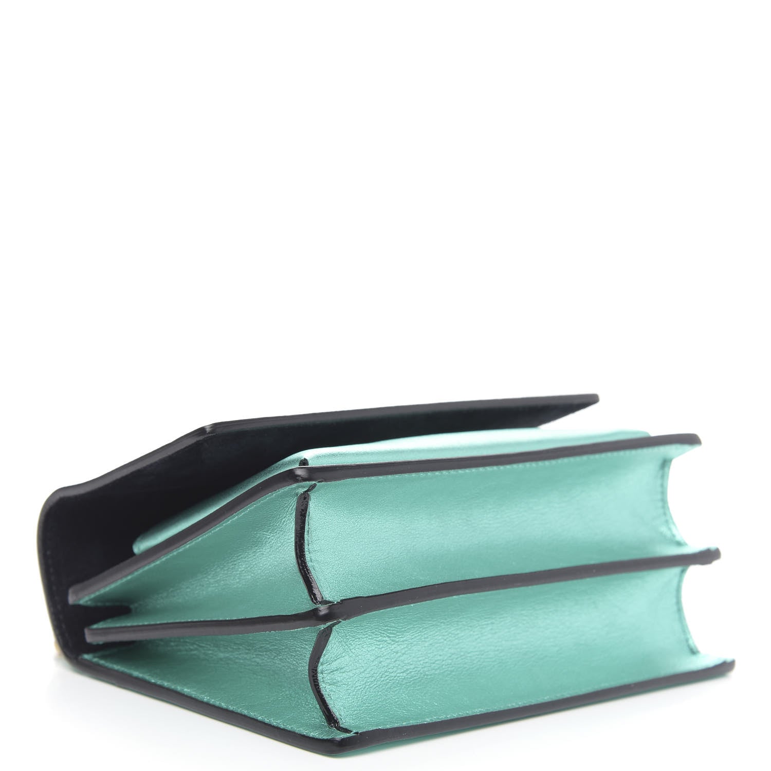 Saint Laurent Metallic Calfskin Small Monogram Sunset Chlorophille 4 of 12