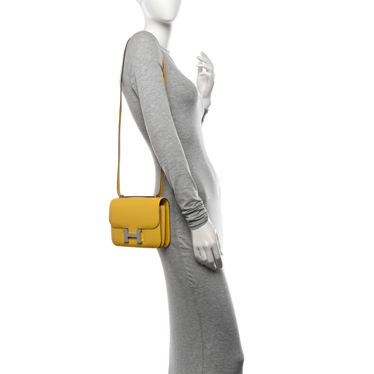 Hermes Chevre Mysore Constance 18 Jaune De Naples 2 of 14