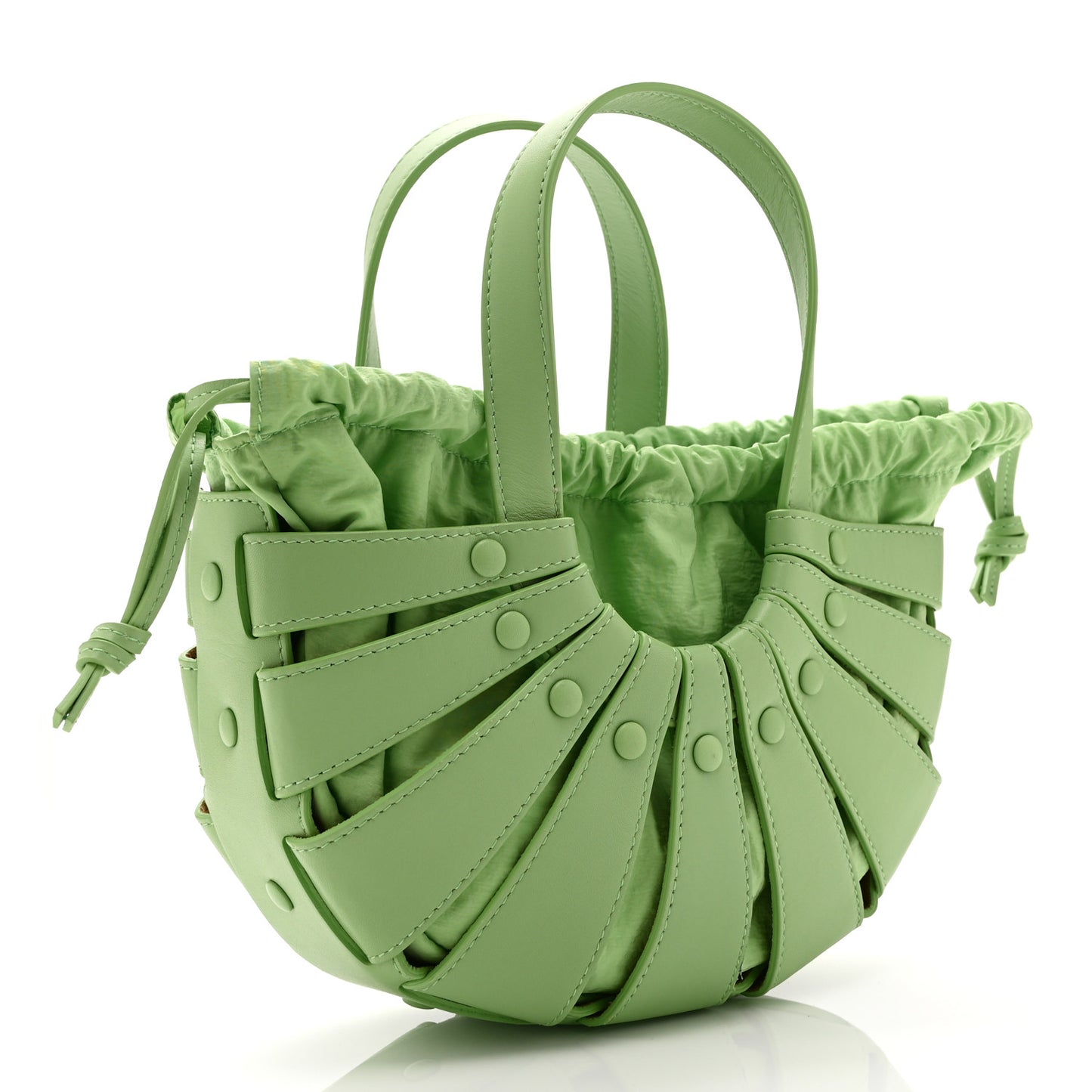 French Calfskin Small Shell Pistachio