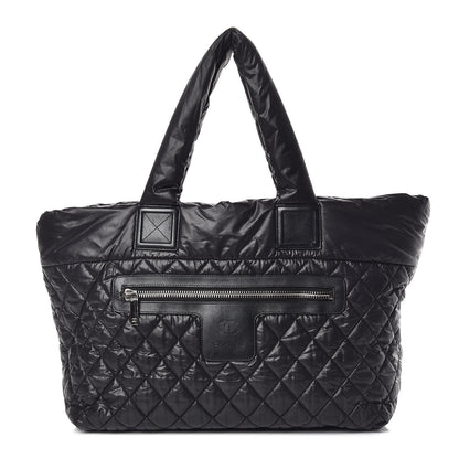 Chanel Nylon Quilted Large Coco Cocoon Tote Black 1 of 12