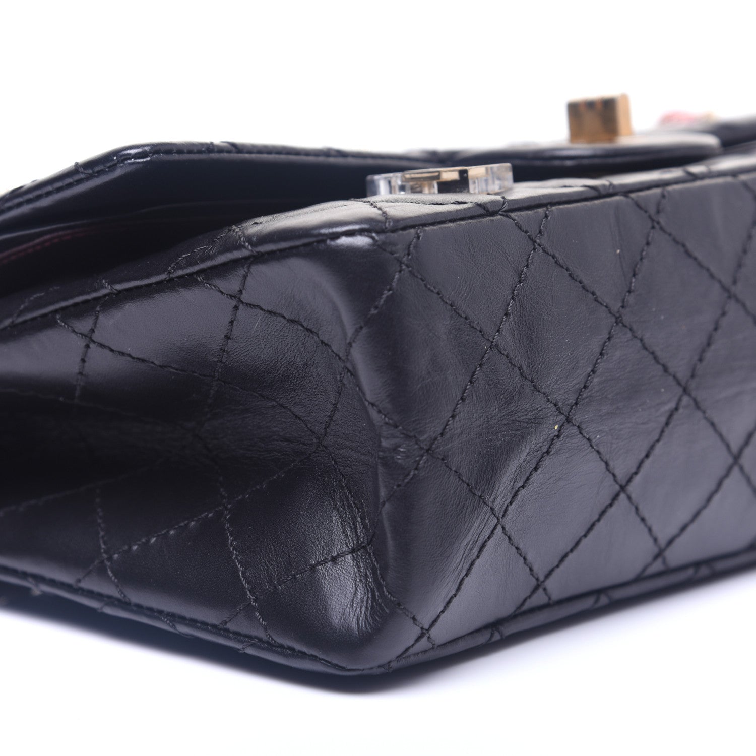 Chanel Aged Calfskin Lucky Charms 2.55 Reissue 225 Flap Black 6 of 17