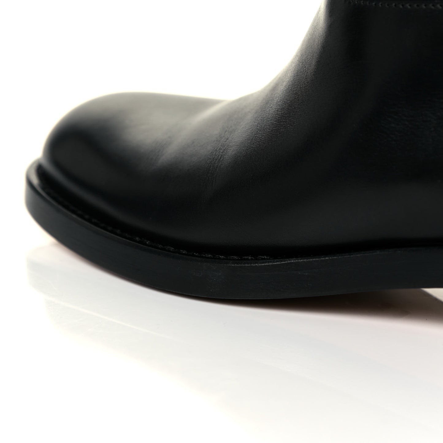 Calfskin Horsebit Tall Boots 36 Black