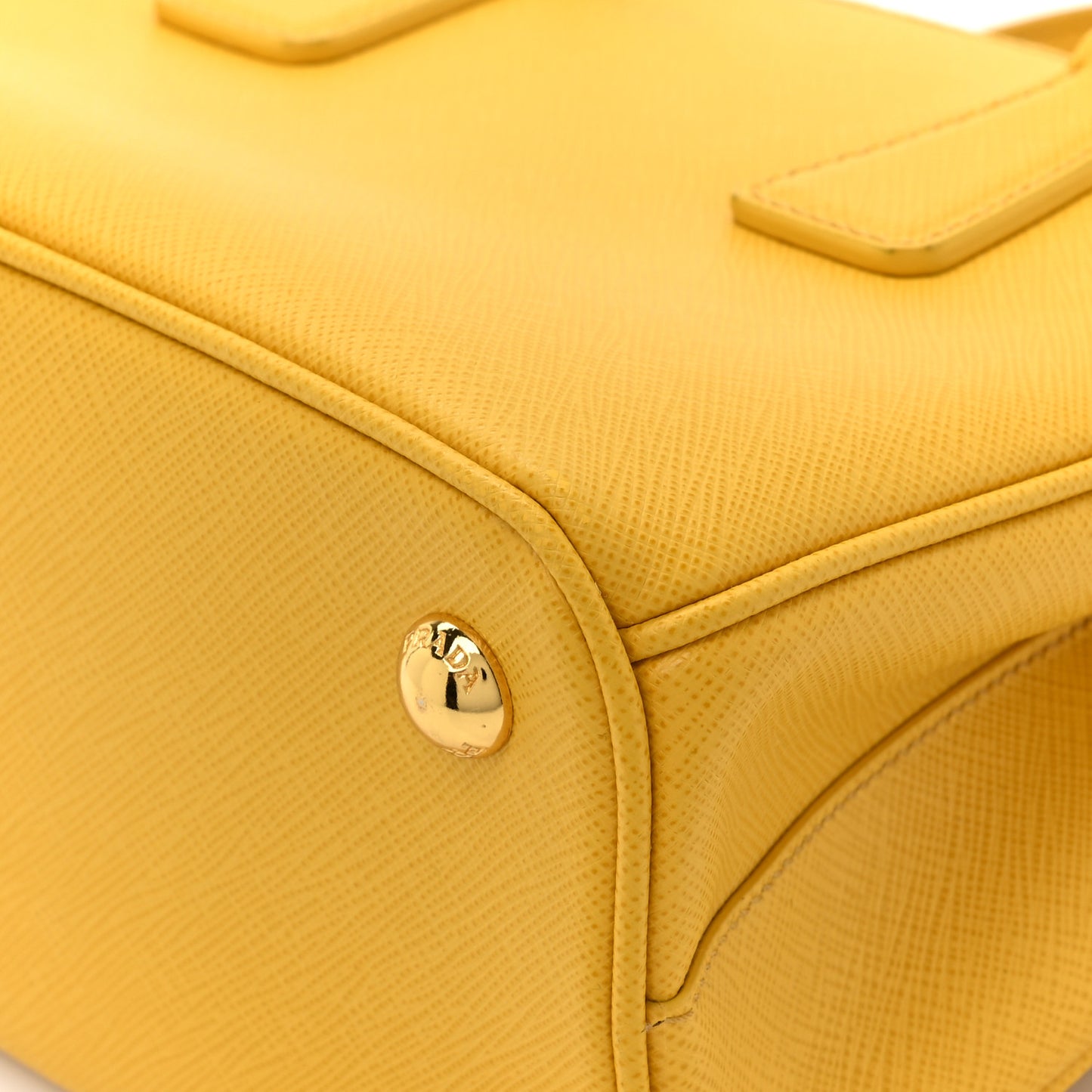 Saffiano Lux Mini Galleria Double Zip Tote Soleil