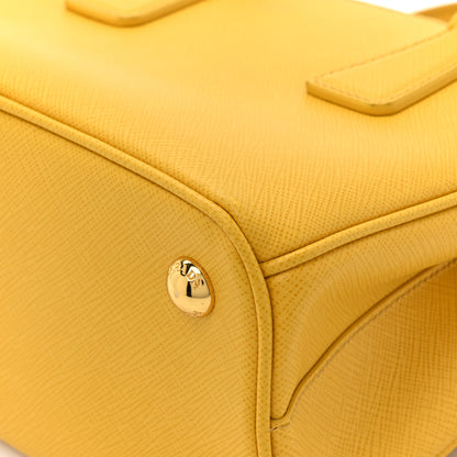 Prada Saffiano Lux Mini Galleria Double Zip Tote Soleil 12 of 13