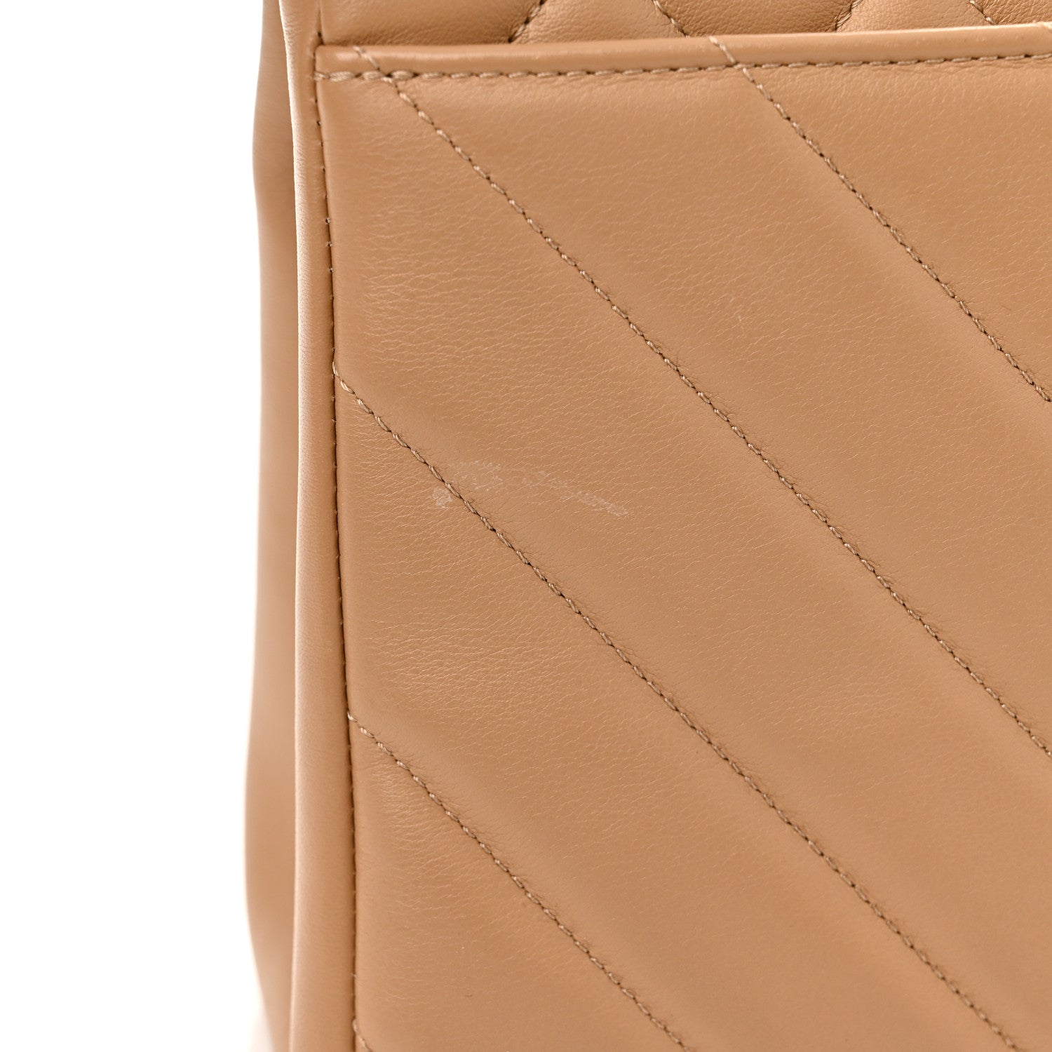 Chanel Calfskin Quilted Chevron In The City Bag Beige 11 of 12