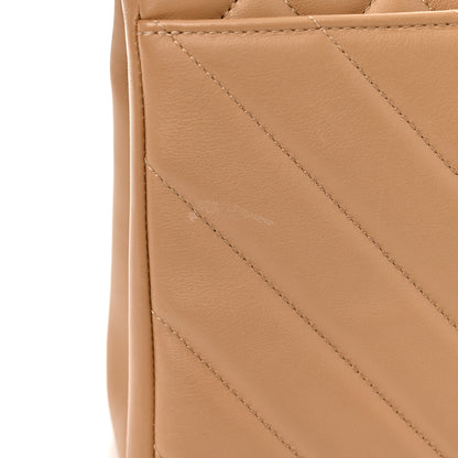 Chanel Calfskin Quilted Chevron In The City Bag Beige 11 of 12
